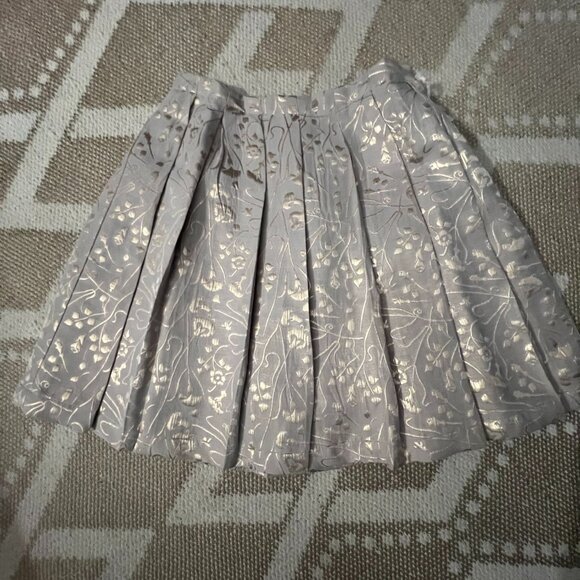 Isaac Mizrahi Dresses & Skirts - Isaac Mizrahi for Target Metallic Floral Pleated Skirt – Silver/Gray